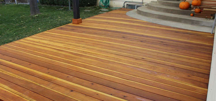 Smooth Redwood Decking in El Segundo, CA